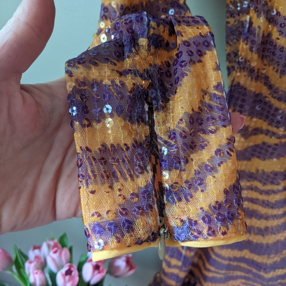 Just Cavalli Purple Orange Asymmetrical Mini Dress NWT Sz 6 - Picture 3 of 9